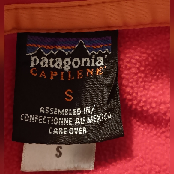Patagonia E'S Capilene EW Stretch Zip-T Women Orange Quarter Zip Fleece - Picture 4 of 6